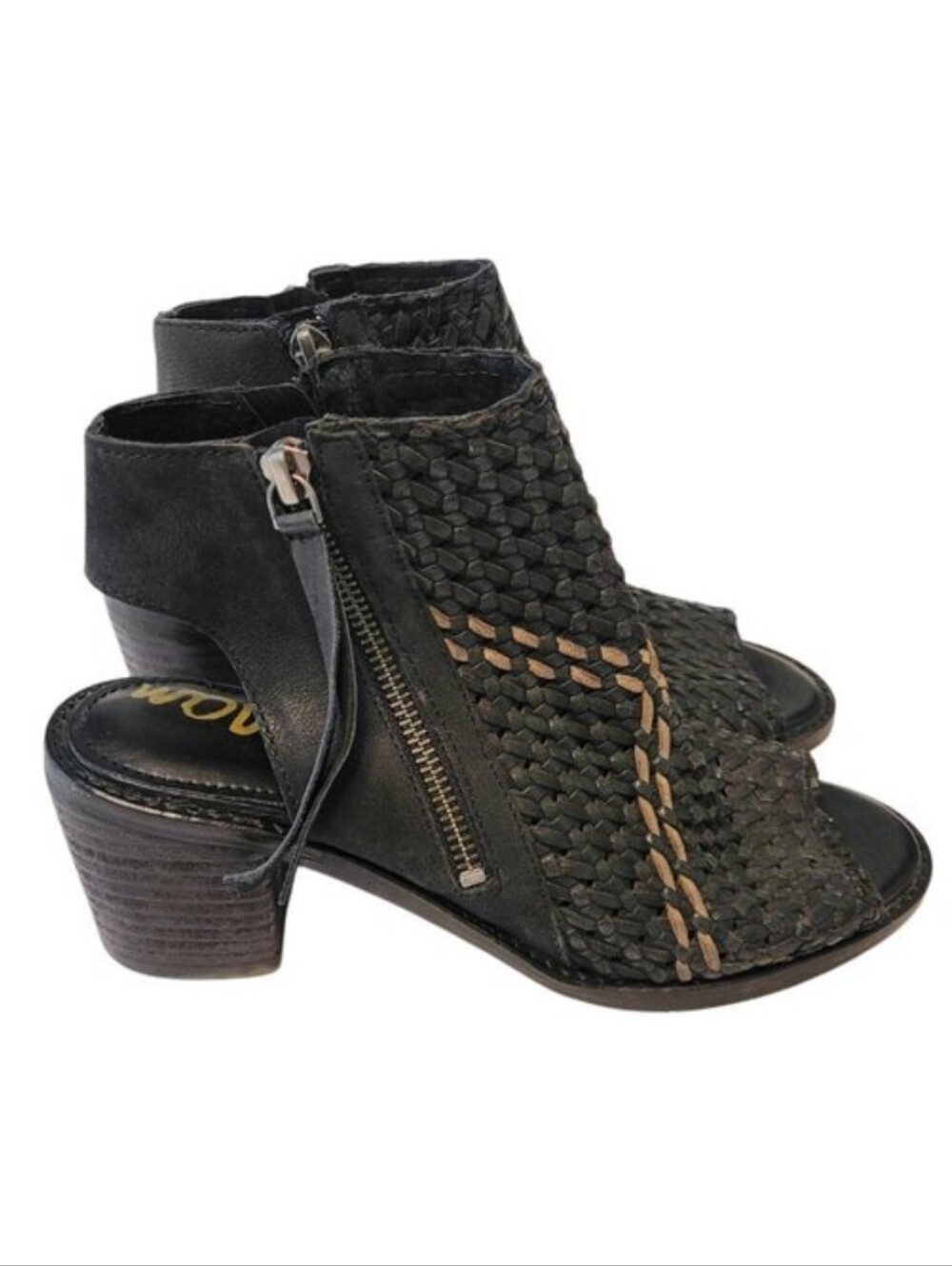 Sam Edelman Cooper Woven Open Toe Bootie Sandal